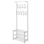 Clothes rack with shoe shelf 68x32x182.5 cm white by vidaXL, Hat and coat racks - Ref: Foro24-243727, Price: 67,95 €, Discoun...