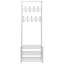 Perchero de ropa con repisa para zapatos 68x32x182,5 cm blanco de vidaXL, Percheros para sombreros y abrigos - Ref: Foro24-24...