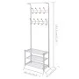 Clothes rack with shoe shelf 68x32x182.5 cm white by vidaXL, Hat and coat racks - Ref: Foro24-243727, Price: 67,95 €, Discoun...
