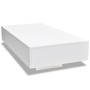 Mesa de centro rectangular de fibra de vidrio blanco brillante de vidaXL, Mesas de centro - Ref: Foro24-244021, Precio: 141,4...