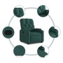 Sillón reclinable elevable tela verde oscuro en Sillones | Comprar online en Foru.es