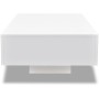 Mesa de centro rectangular de fibra de vidrio blanco brillante de vidaXL, Mesas de centro - Ref: Foro24-244021, Precio: 141,4...