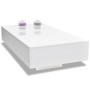 Mesa de centro rectangular de fibra de vidrio blanco brillante de vidaXL, Mesas de centro - Ref: Foro24-244021, Precio: 141,4...