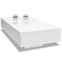 Mesa de centro rectangular de fibra de vidrio blanco brillante de vidaXL, Mesas de centro - Ref: Foro24-244021, Precio: 144,2...