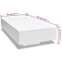 Mesa de centro rectangular de fibra de vidrio blanco brillante de vidaXL, Mesas de centro - Ref: Foro24-244021, Precio: 141,4...