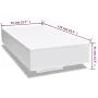Mesa de centro rectangular de fibra de vidrio blanco brillante de vidaXL, Mesas de centro - Ref: Foro24-244021, Precio: 144,2...