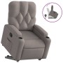 Sillón reclinable elevable tela gris taupe en Sillones | Comprar online en Foru.es