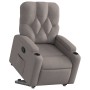 Sillón reclinable elevable tela gris taupe en Sillones | Comprar online en Foru.es