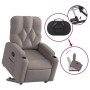 Sillón reclinable elevable tela gris taupe en Sillones | Comprar online en Foru.es