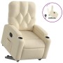 Sillón reclinable elevable de tela color crema en Sillones | Comprar online en Foru.es