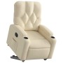 Sillón reclinable elevable de tela color crema en Sillones | Comprar online en Foru.es