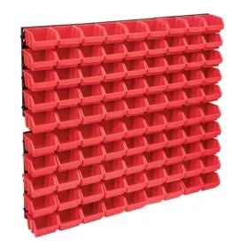 Storage box kit 96 pieces red black wall panels by , Tool cabinets - Ref: Foro24-150806, Price: 86,96 €, Discount: %