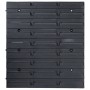 Kit de cajas de almacenaje 96 pzas paneles de pared rojo negro de , Armarios para herramientas - Ref: Foro24-150806, Precio: ...