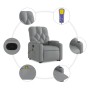 Sillón de masaje reclinable de pie de tela gris claro en Sillones | Comprar online en Foru.es