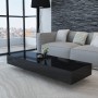 Mesa de centro de MDF negra con brillo de vidaXL, Mesas de centro - Ref: Foro24-244023, Precio: 147,18 €, Descuento: %