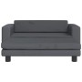 Cama de perros con extensión terciopelo gris oscuro 100x50x30cm en Camas para perros | Comprar online en Foru.es