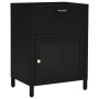 Mesita de noche negra acero y vidrio 40x30x54,5 cm de vidaXL, Mesitas de noche - Ref: Foro24-336052, Precio: 97,78 €, Descuen...