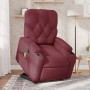 Sillón reclinable de masaje elevable tela rojo tinto en Sillones | Comprar online en Foru.es