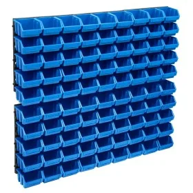 Storage box kit 96 pieces blue black wall panels by , Tool cabinets - Ref: Foro24-150816, Price: 100,20 €, Discount: %