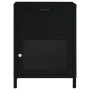 Mesita de noche negra acero y vidrio 40x30x54,5 cm de vidaXL, Mesitas de noche - Ref: Foro24-336052, Precio: 97,78 €, Descuen...