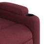 Sillón reclinable de masaje elevable tela rojo tinto en Sillones | Comprar online en Foru.es