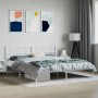 Estructura de cama de metal con cabecero blanco 193x203 cm de , Camas y somieres - Ref: Foro24-355518, Precio: 107,61 €, Desc...