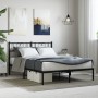 Estructura de cama con cabecero metal negro 140x190 cm de , Camas y somieres - Ref: Foro24-355463, Precio: 106,58 €, Descuent...
