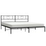 Estructura de cama con cabecero metal negro 183x213 cm de , Camas y somieres - Ref: Foro24-355468, Precio: 107,48 €, Descuent...