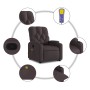 Silla de masaje reclinable de pie de tela marrón oscuro en Sillones | Comprar online en Foru.es