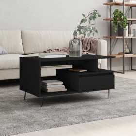 Mesa de centro madera contrachapada negro 90x49x45 cm de , Mesas de centro - Ref: Foro24-831021, Precio: 68,34 €, Descuento: %