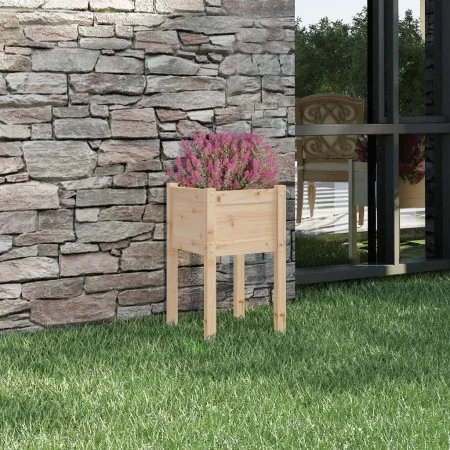 Jardinera de madera maciza de pino 40x40x70 cm de , Maceteros y jardineras - Ref: Foro24-810789, Precio: 28,21 €, Descuento: %