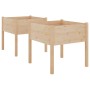 Jardineras 2 uds madera maciza de pino 70x70x70 cm de , Maceteros y jardineras - Ref: Foro24-810810, Precio: 100,12 €, Descue...