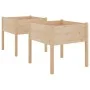 Jardineras 2 uds madera maciza de pino 70x70x70 cm de , Maceteros y jardineras - Ref: Foro24-810810, Precio: 98,95 €, Descuen...