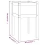 Jardinera de madera maciza de pino 40x40x70 cm de , Maceteros y jardineras - Ref: Foro24-810789, Precio: 28,21 €, Descuento: %