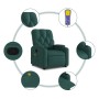 Silla de masaje reclinable de pie de tela verde oscura en Sillones | Comprar online en Foru.es