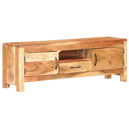 Mueble para TV de madera maciza de acacia 116x30x40 cm en Muebles TV | Comprar online en Foru.es