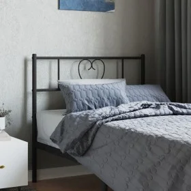 Cabecero de metal negro 75 cm de , Cabeceros y pies de cama - Ref: Foro24-355489, Precio: 22,01 €, Descuento: %