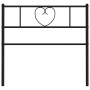 Cabecero de metal negro 75 cm de , Cabeceros y pies de cama - Ref: Foro24-355489, Precio: 22,32 €, Descuento: %