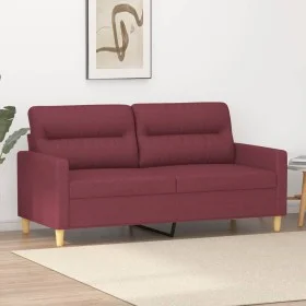 Sofá de 2 plazas de tela rojo tinto 140 cm de , Sofás - Ref: Foro24-359241, Precio: 207,13 €, Descuento: %