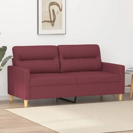 Sofá de 2 plazas de tela rojo tinto 140 cm de , Sofás - Ref: Foro24-359241, Precio: 207,13 €, Descuento: %