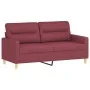 Sofá de 2 plazas de tela rojo tinto 140 cm de , Sofás - Ref: Foro24-359241, Precio: 207,13 €, Descuento: %