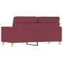 Sofá de 2 plazas de tela rojo tinto 140 cm de , Sofás - Ref: Foro24-359241, Precio: 207,13 €, Descuento: %