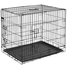 @Pet Dog crate metal black 92.5x57.5x64 cm 15003 by @Pet, Pet carriers and boxes - Ref: Foro24-413720, Price: 67,24 €, Discou...
