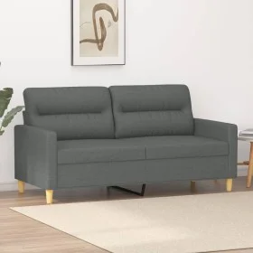 Sofá de 2 plazas de tela gris oscuro 140 cm de , Sofás - Ref: Foro24-359236, Precio: 207,18 €, Descuento: %