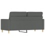 Sofá de 2 plazas de tela gris oscuro 140 cm de , Sofás - Ref: Foro24-359236, Precio: 209,91 €, Descuento: %