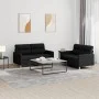 Juego de sofás con cojines 2 piezas tela negro de , Sofás - Ref: Foro24-3201572, Precio: 400,49 €, Descuento: %