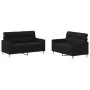 Juego de sofás con cojines 2 piezas tela negro de , Sofás - Ref: Foro24-3201572, Precio: 400,49 €, Descuento: %