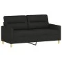 Juego de sofás con cojines 2 piezas tela negro de , Sofás - Ref: Foro24-3201572, Precio: 400,49 €, Descuento: %