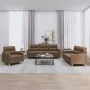 Sofa set with cushions 3 pieces brown fabric by , Sofas - Ref: Foro24-3201539, Price: 578,49 €, Discount: %