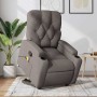 Sillón reclinable de masaje elevable tela gris taupé en Sillones | Comprar online en Foru.es